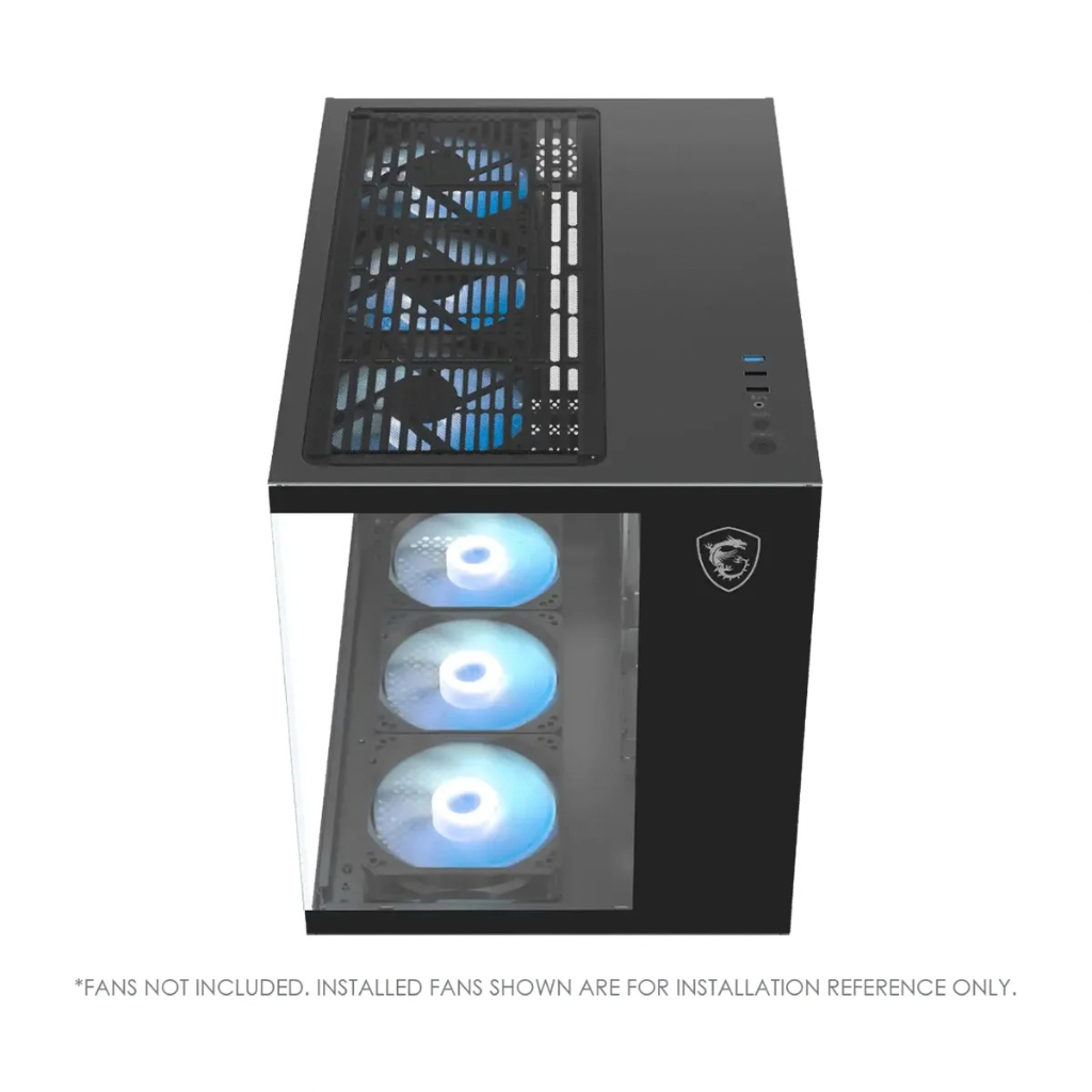MSI Pro PANO M120L Mini Tower mATX Black PC Case