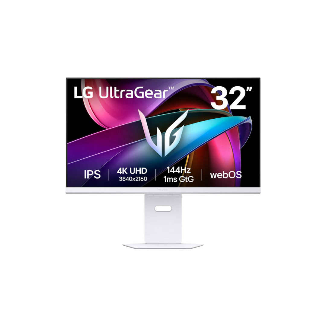LG UltraGear 32G810SA-W 32" Ultragear 144Hz 4K UHD 3840x2160 1ms GTG G-Sync DisplayHDR 400 With Tilt/Height/Swivel/Pivot + Speaker And Webos 24 With LG AI Smart Gaming Monitor