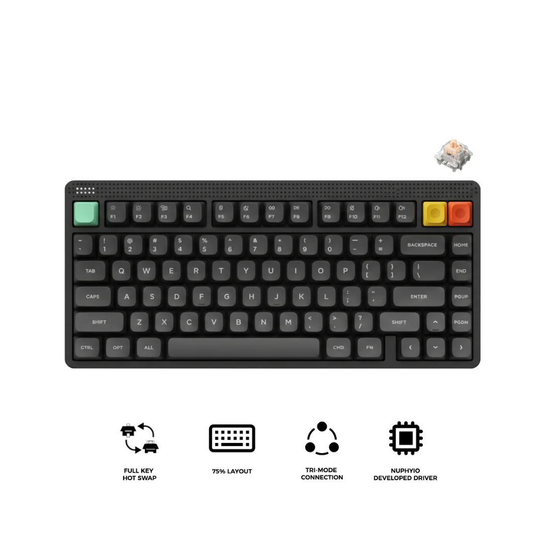 Nuphy Node75 High-Profile Gray / Blush Nano Keyboard