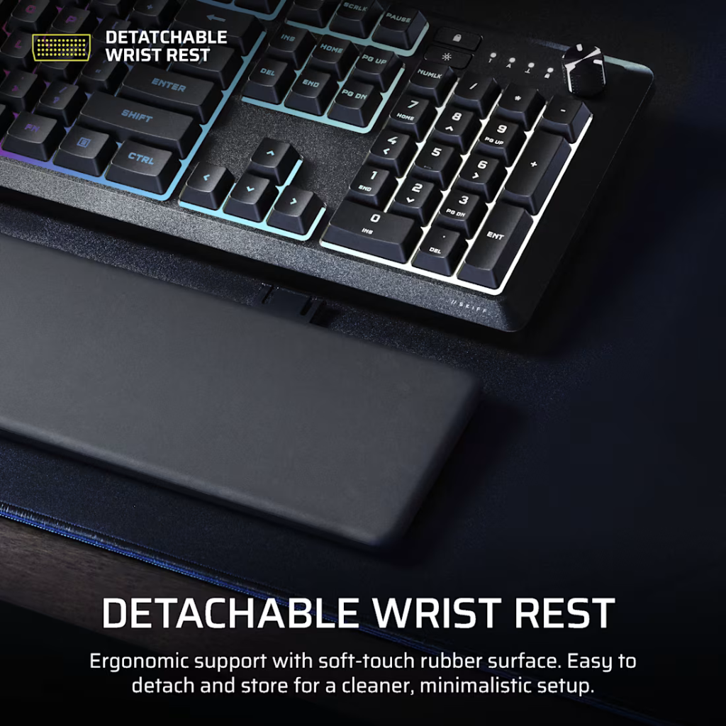 Corsair SKIFF 100 PLUS Wired RGB Membrane Gaming Keyboard CH-9226I65-NA