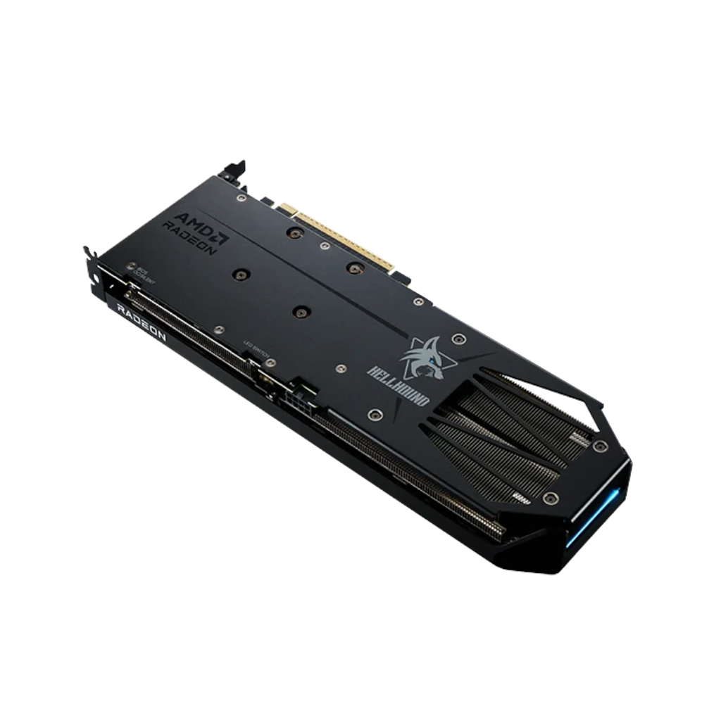 PowerColor Hellhound RX 9060 XT OC 16GB Black GDDR6 Graphics Card RX9060XT 16G-L/OC