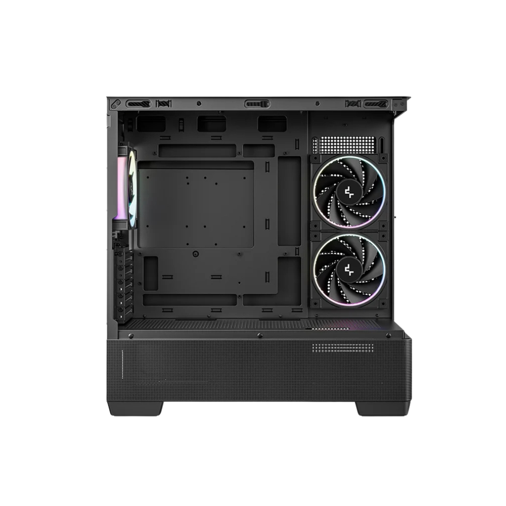 DeepCool CG380U 3F Panoramic Curved Glass M-ATX PC Case Black R-CG380U-BKAGM3-G