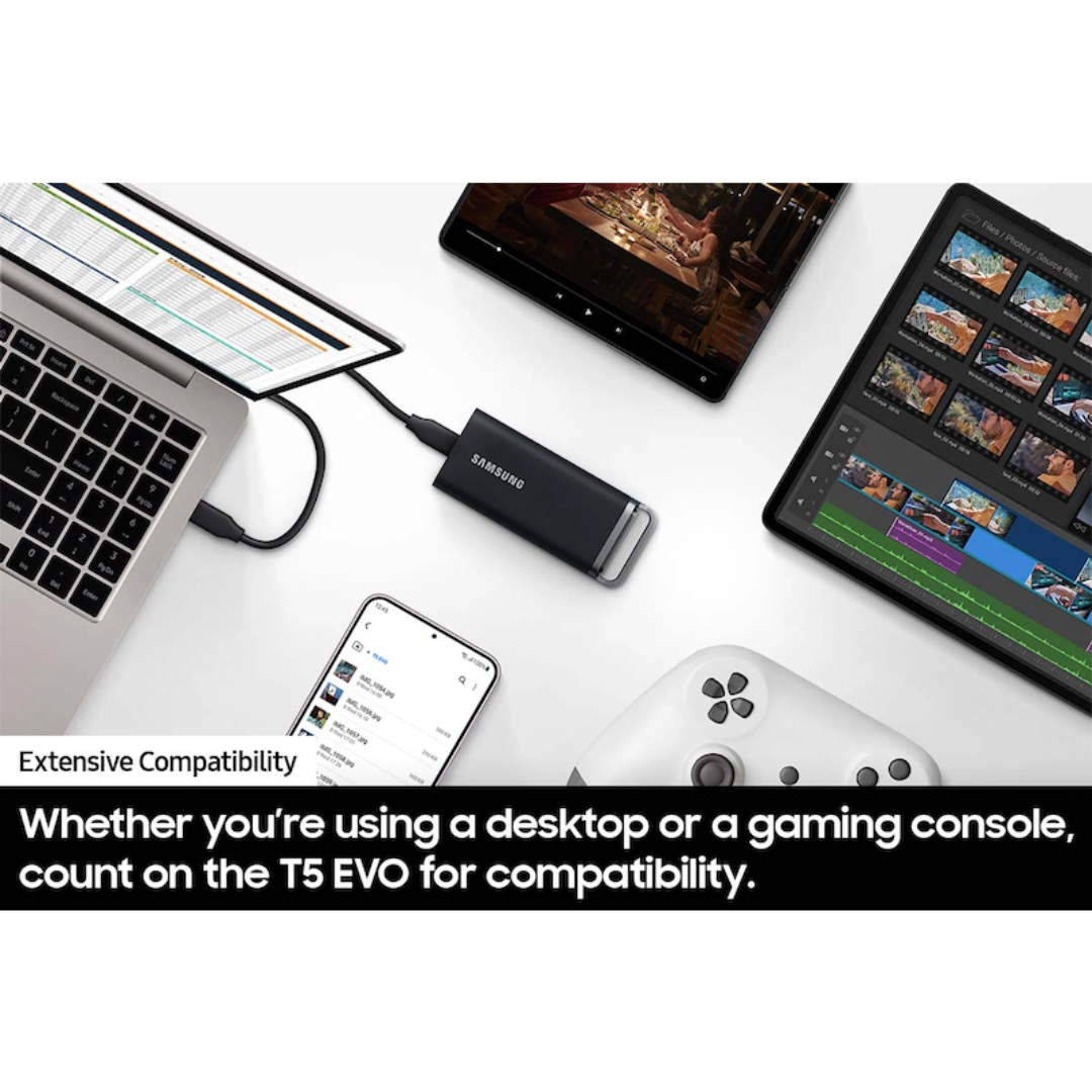 Samsung T5 EVO SSD Portable 2TB BLACK MU-PH2T0S/WW