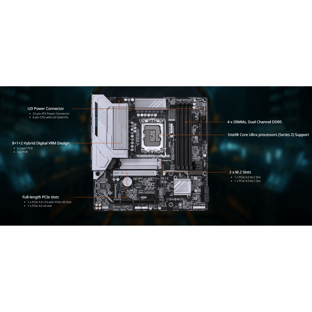 Gigabyte B860M Gaming X 4*D5 mATX LGA1851 Motherboard
