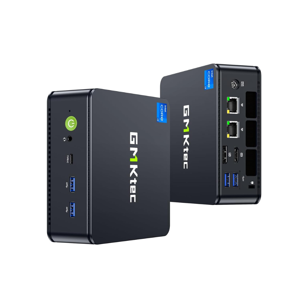 GMKtec K7 Plus NucBox Mini PC (Black) - Intel i7-13620H | 32GB DDR5 | 1TB M.2 | Intel UHD Graphics 1.5G | Wifi 6 + BT5.2 | Windows 11 Pro | HDMI | DP | USBC