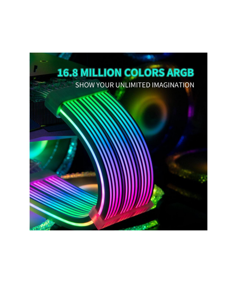 Triple 8pin ARGB PCIE/GPU Extension Cable WHITE