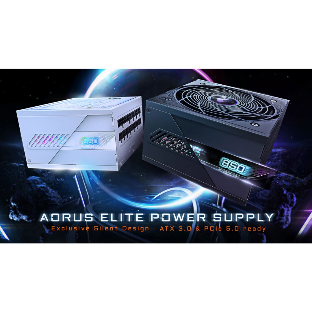 Gigabyte Aorus Elite P850W 80+ Platinum Modular PCIe 5.0 Power Supply GP-AE850PM-PG5 | GP-AE850PM-PG5-ICE