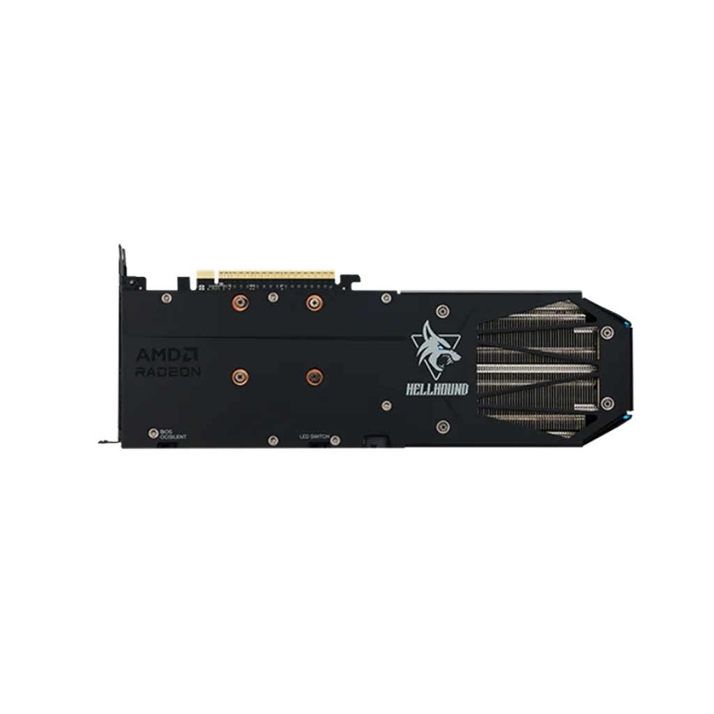 PowerColor Hellhound RX 9060 XT OC 16GB Black GDDR6 Graphics Card RX9060XT 16G-L/OC