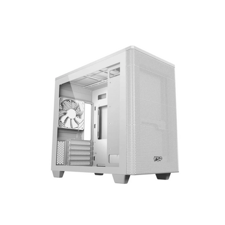 FSP CST360 Mesh Type-C mATX Tower Computer PC Case 2X120mm ( Black | White )
