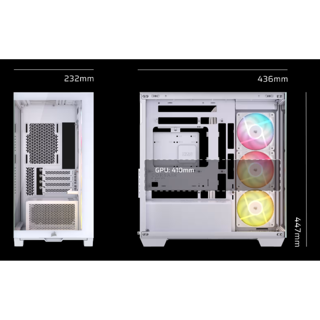 Corsair 2800X RS-R ARGB TG mATX Black PC Case ( Black CC-9011347-WW | White CC-9011348-WW )