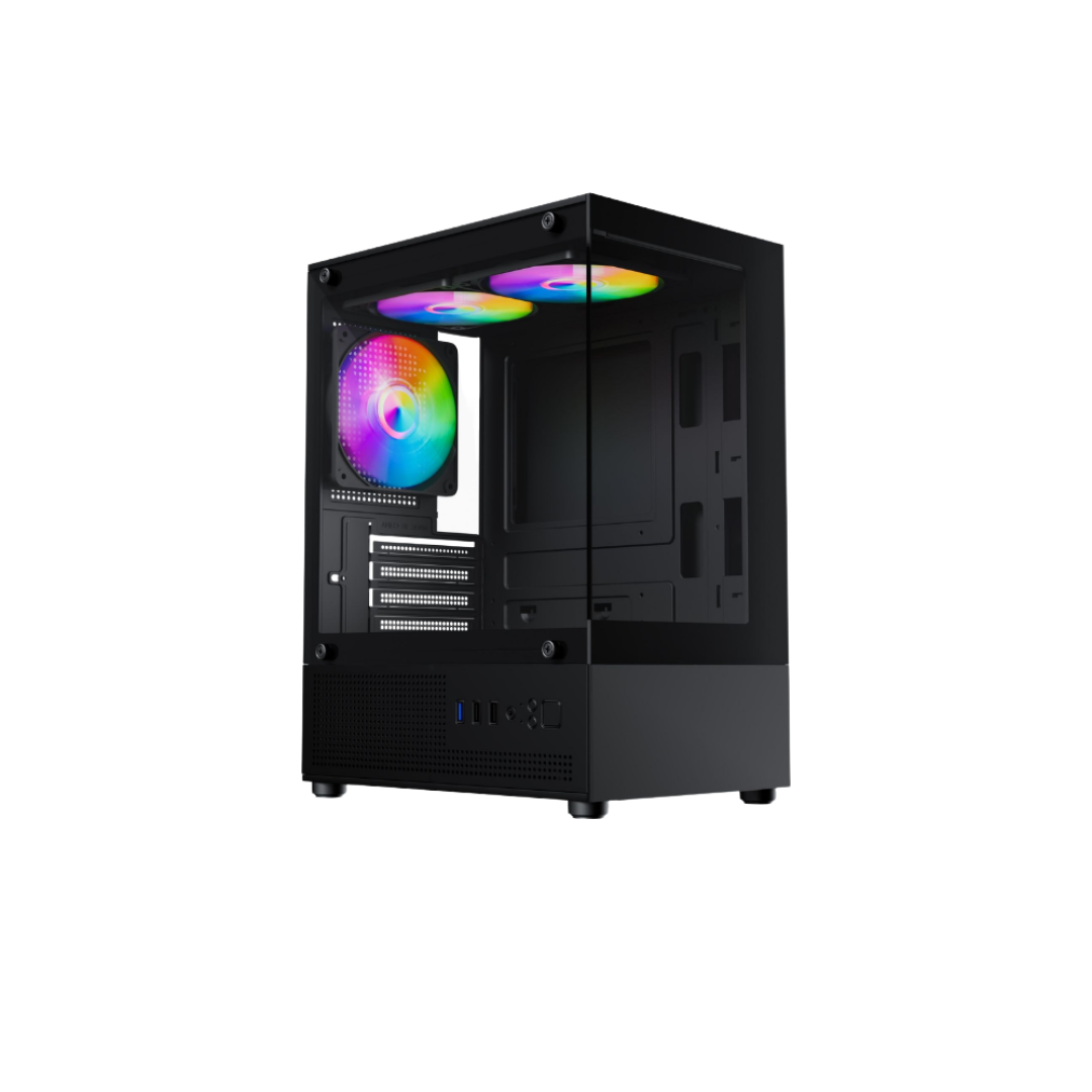 Trendsonic Juro TG Micro ATX Case w/ 3*120mm Fan