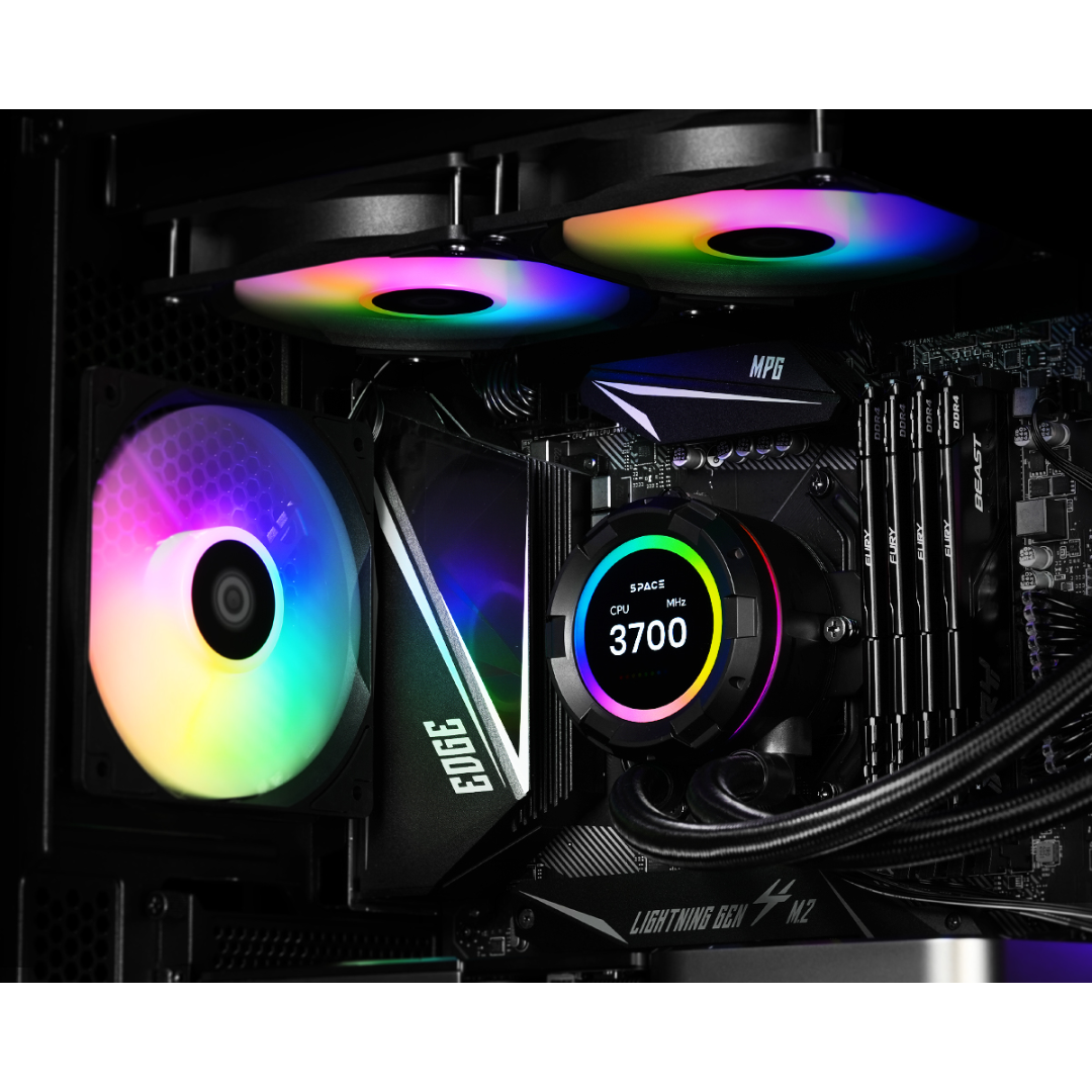 ID Cooling Space SL240 XE LCD Black 240mm RGB Liquid CPU Cooler