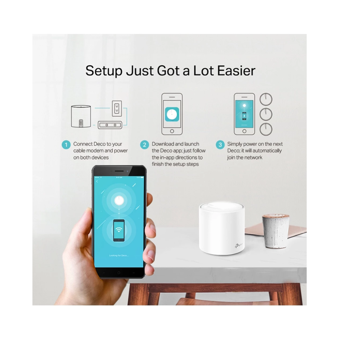 TP-Link Deco X20 (1-pack) AX1800 Whole Home Mesh Wi-Fi 6 System
