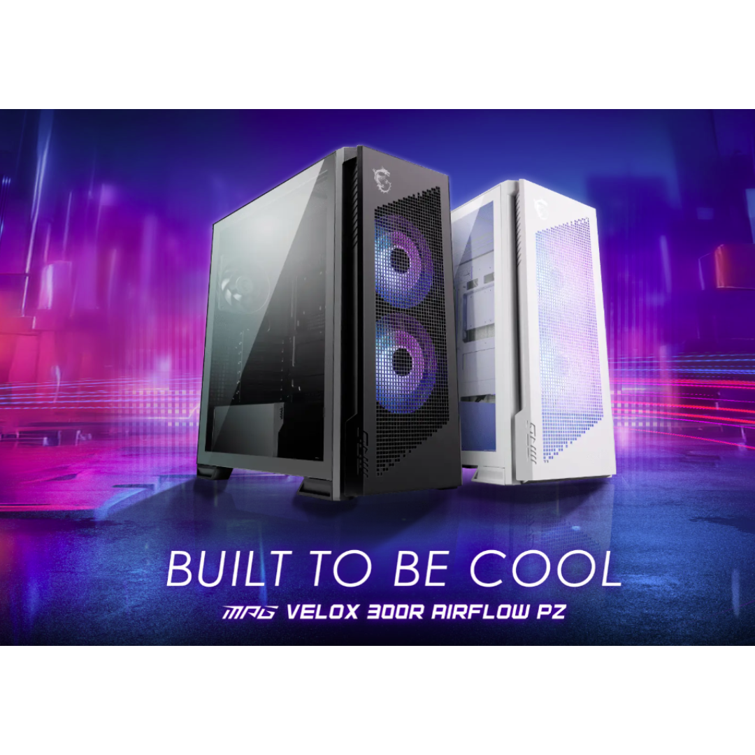 MSI MPG Velox 300R Airflow PZ ATX Case with 3*120mm ARGB Fan