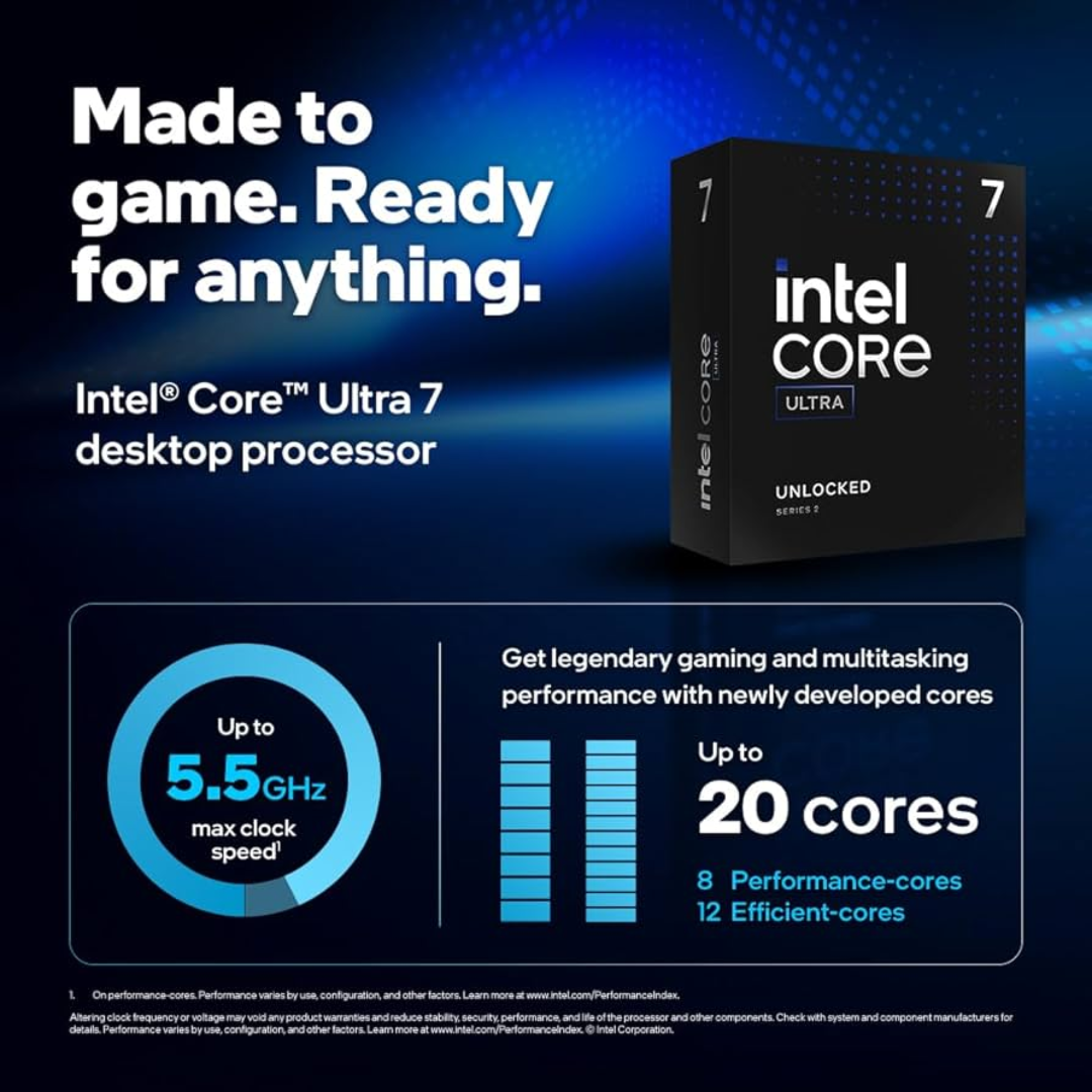 Intel Core Ultra 7 265F Processor 30M Cache 2.40GHz