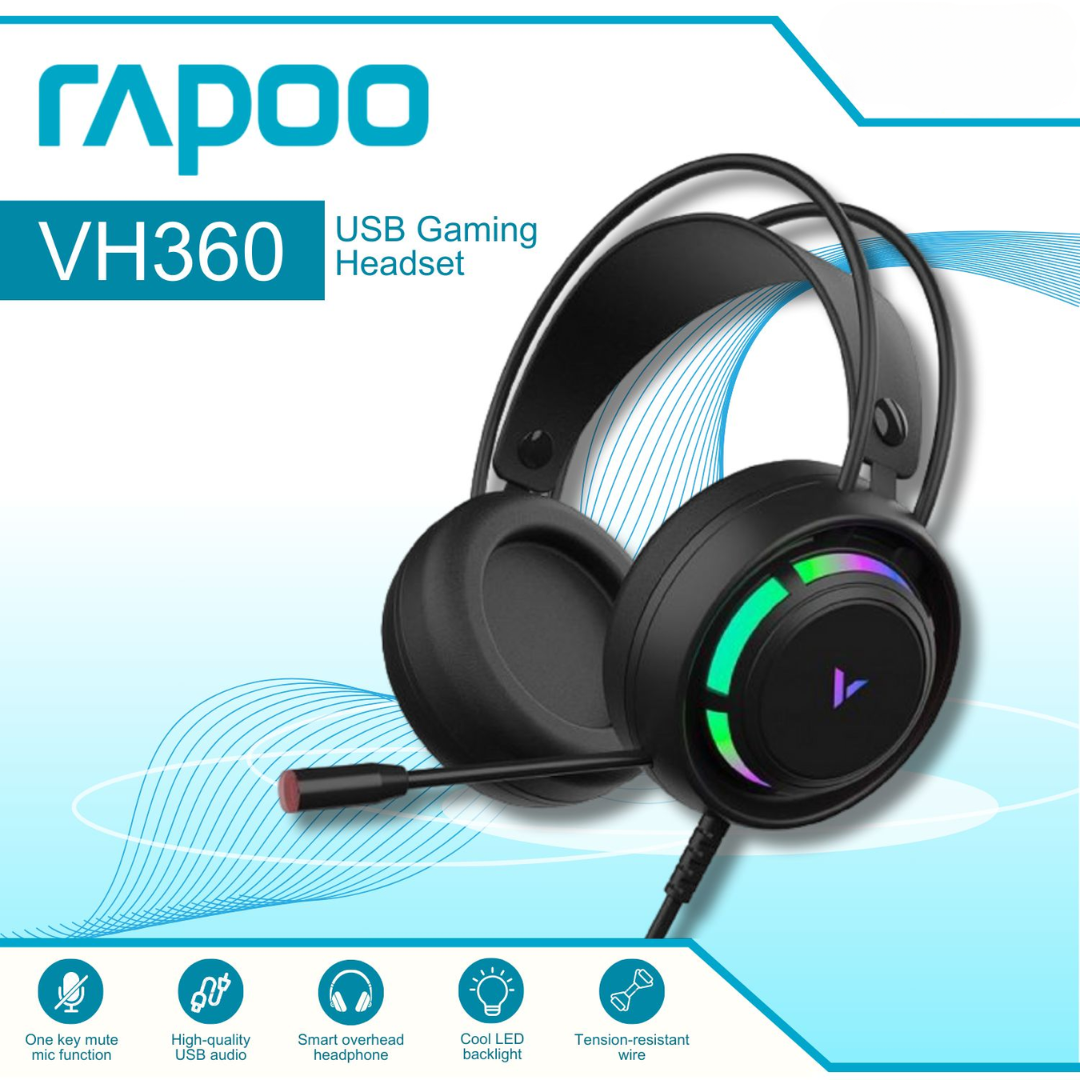 Rapoo VH360 RGB Wired Black Gaming Headset 11920
