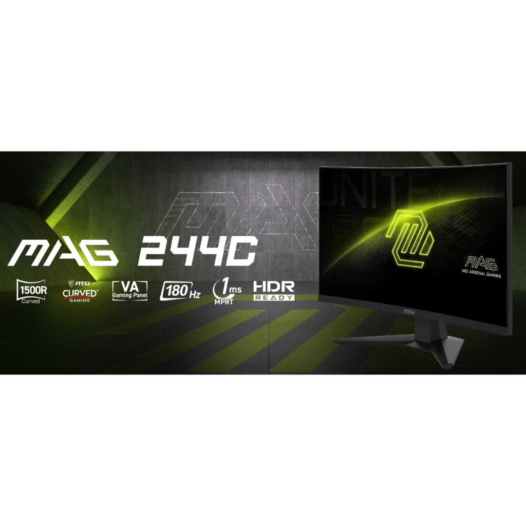 MSI MAG 244C CURVED 23.6" VA 180Hz FHD 1920x1080 Adaptive Sync Monitor