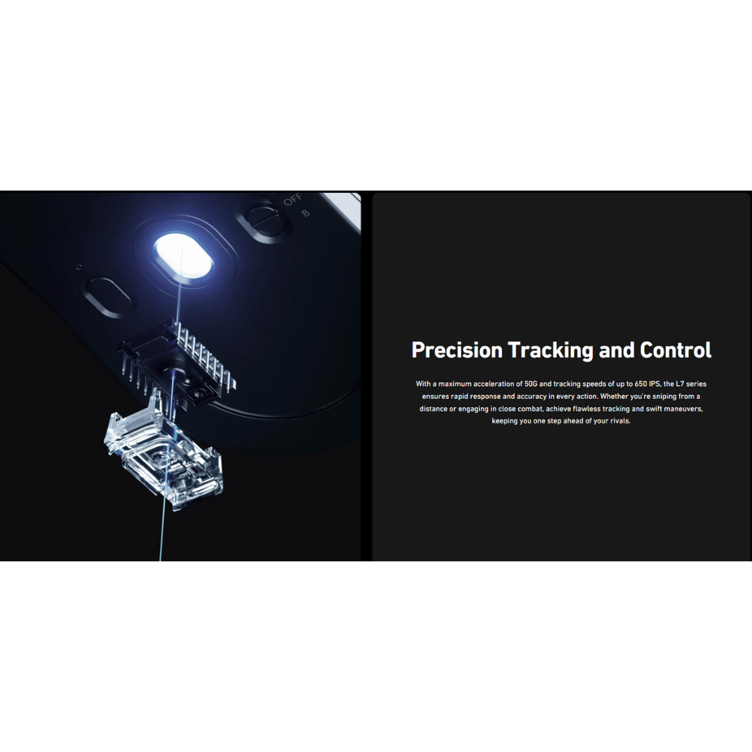 MCHOSE L7 Ultra Lightweight Tri-Mode Wireless 500mah Gaming Mouse