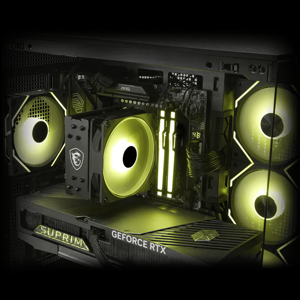 MSI MAG COREFROZR AA13 ARGB CPU Cooler Fan (Black | White)