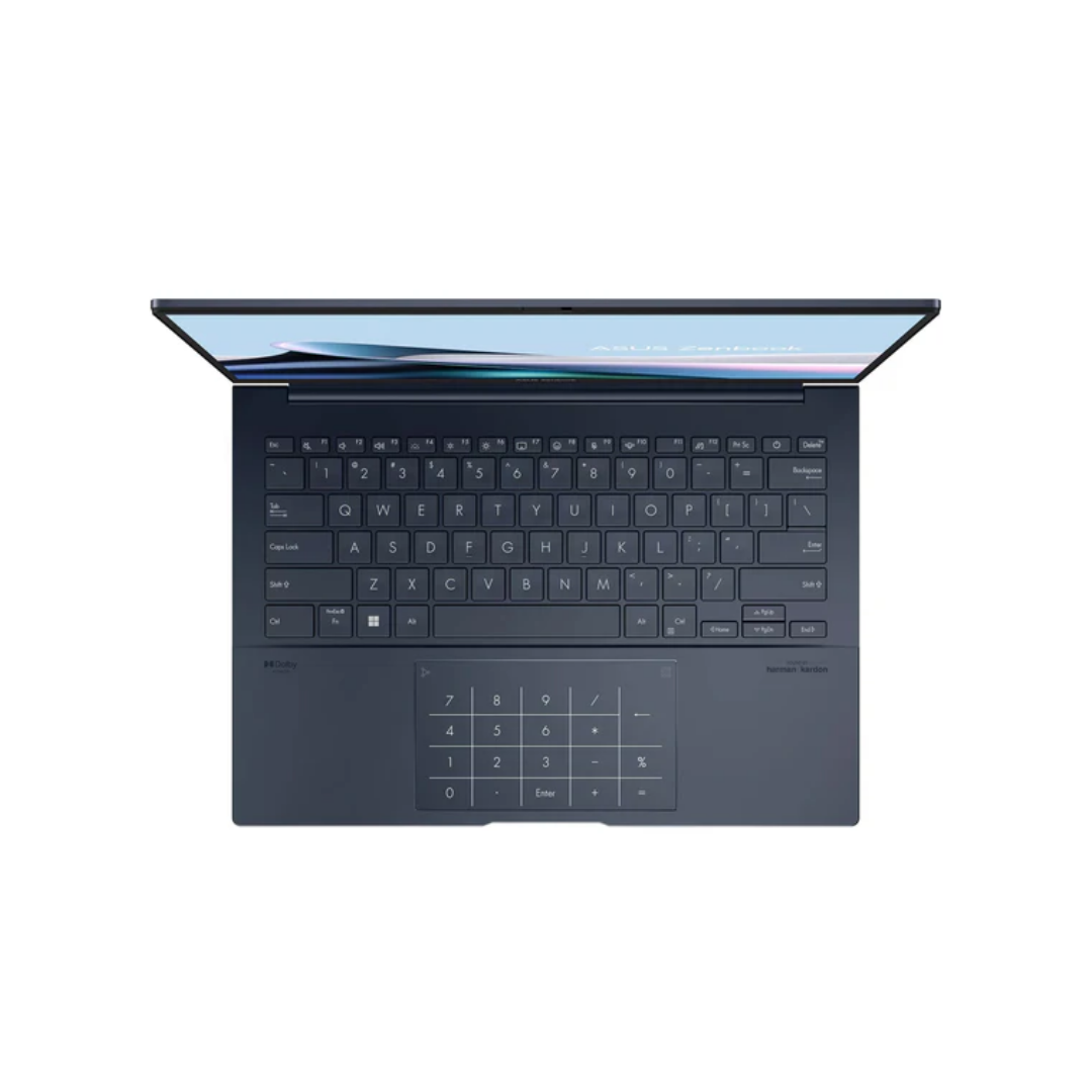 ASUS Zenbook 14 UX3405CA-ST1286WSM Laptop (Ponder Blue) | 14" OLED 3K 2880x1800 | Core Ultra 5 225H | 16GB RAM | 512GB SSD | Intel Arc Graphics | Windows 11 Home | MS Office Home 2024 + MS 365 Basic + ASUS Backpack