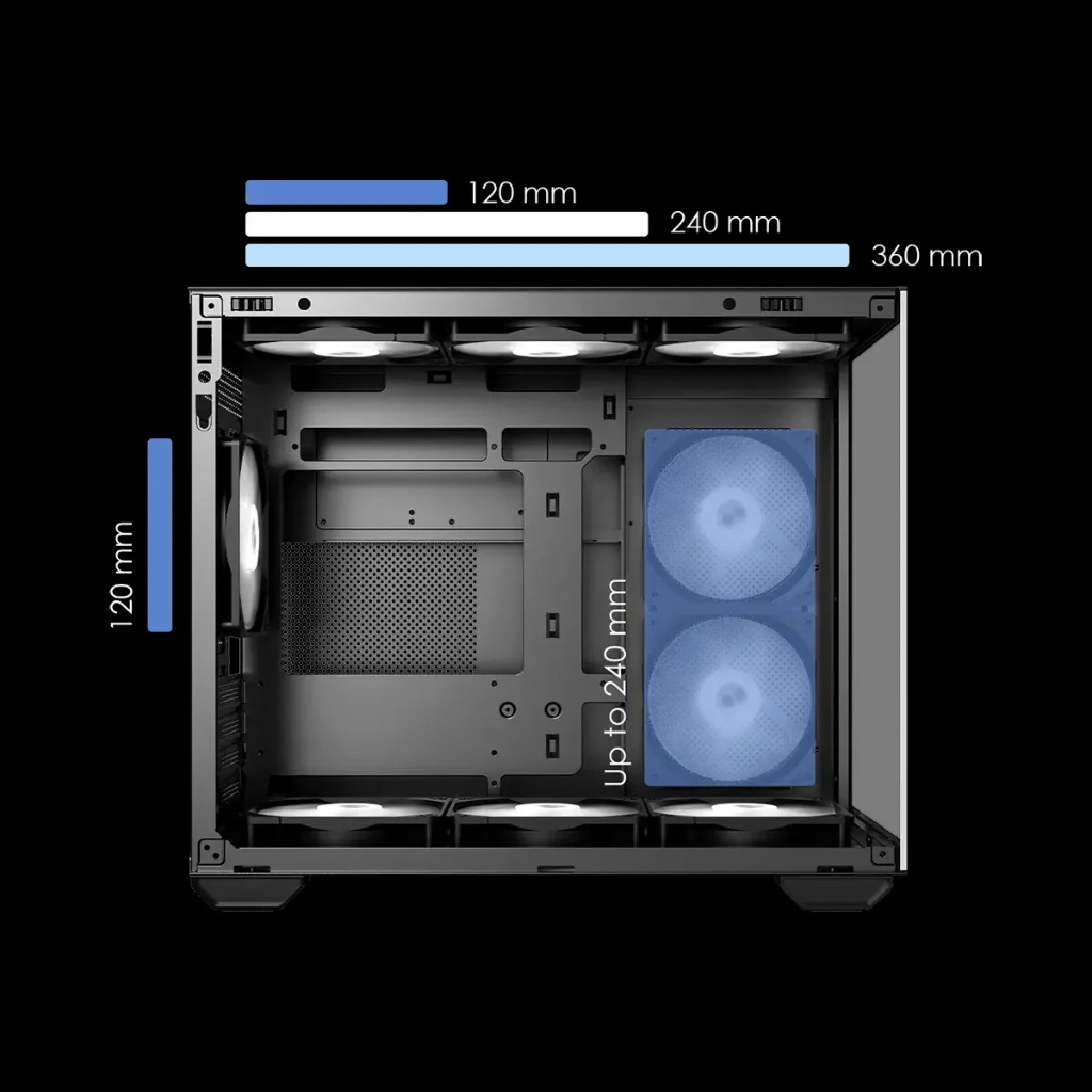 MSI Pro PANO M120L Mini Tower mATX Black PC Case