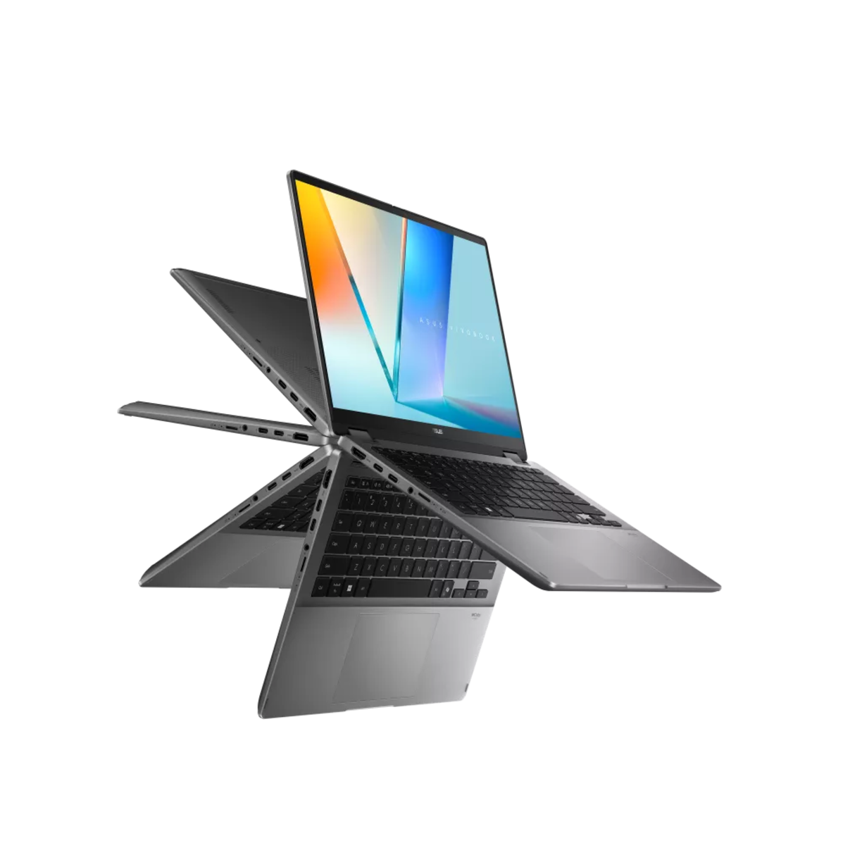 ASUS Vivobook 14 Flip TP3407SA-SG167WSM Laptop (Matte Gray) | 14" WUXGA 1920x1200 OLED | Core Ultra 5 226V | 16GB RAM | 512GB SSD | Intel Arc Graphics | Windows 11 Home | MS Office Home 2024 + MS 365 Basic | ASUS Backpack