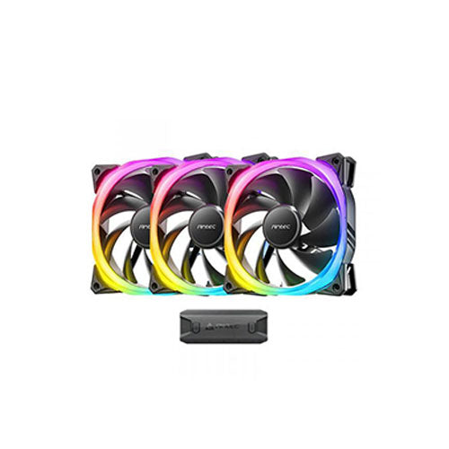 Antec FUSION 120 ARGB 3+C Black Case Fans (3-in-1 Pack with Fan Controller)