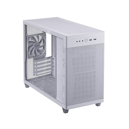 Asus Prime AP201 Tempered Glass White MicroATX PC Case