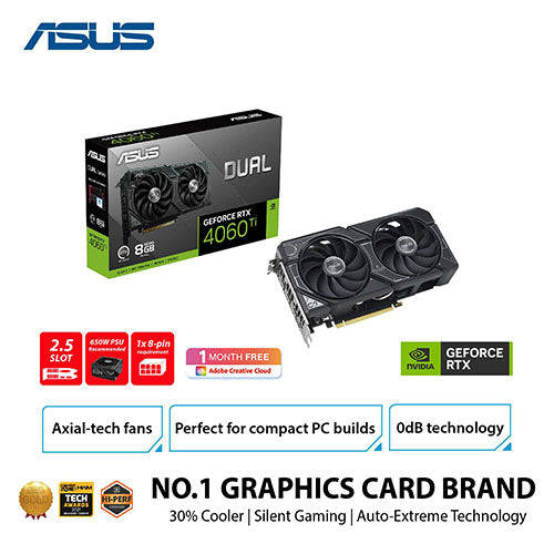 Asus RTX 4060 Ti Dual OC 8GB DUAL-RTX4060TI-O8G Graphics Card