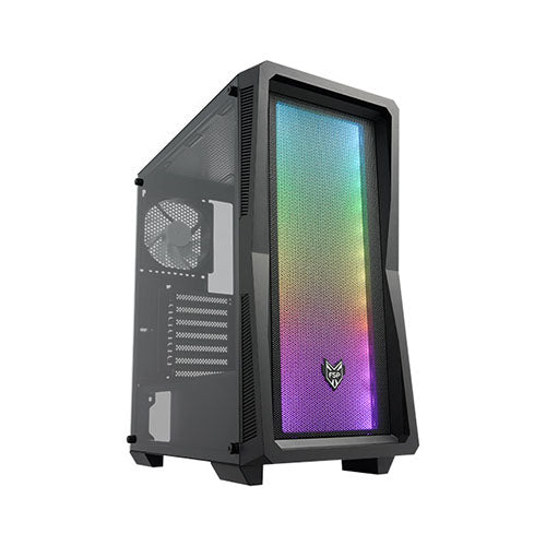FSP CMT212A TG ATX Black Mid Tower Case w/ 4x120mm Fan