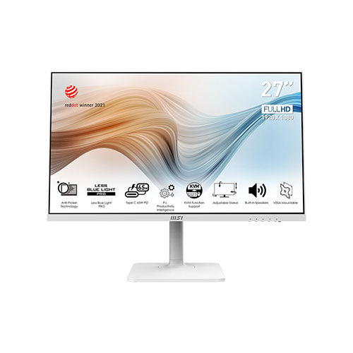 Happening Efterår Gade MSI Modern MD272PW 27" IPS 75Hz FHD 5ms MSI Anti-Flicker and Less Blue –  DynaQuest PC