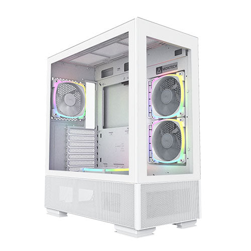 Montech Sky Two Frost White ATX Case 4x120mm PWM Fans ( No Box )