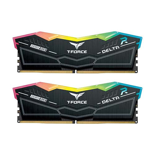T-Force Delta RGB 32G Dual Black DDR5 6000MT/s Desktop Memory FF3D532G6000HC30DC01