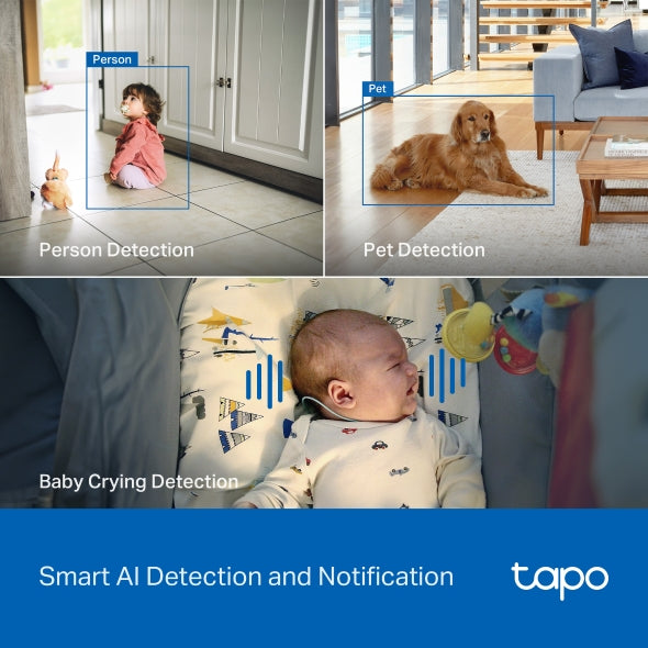 TP-Link Tapo C260 4K 8MP Ultra HD Indoor 360 degrees Pan/Tilt AI Security Cctv IP Wireless WiFi Sale Camera Night Vision Connect to Cellphone with Mic and Speaker