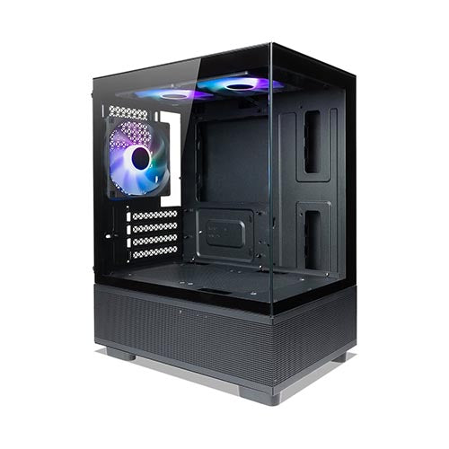 Tecware Infinity M2 ( Black / White ) Dual Tempered Glass mATX Case w/ 3x120mm ARGB Fans