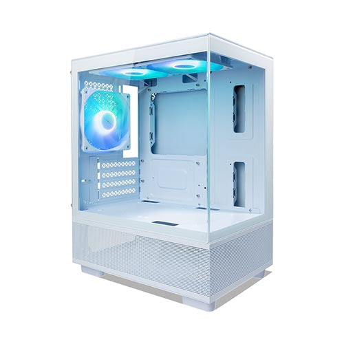 Tecware Infinity M2 ( Black / White ) Dual Tempered Glass mATX Case w/ 3x120mm ARGB Fans