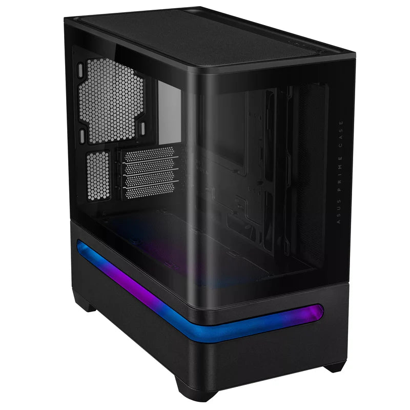 Asus Prime AP202 Air Floating mATX Curved Glass Panel Panoramic PC Case (Black | White)