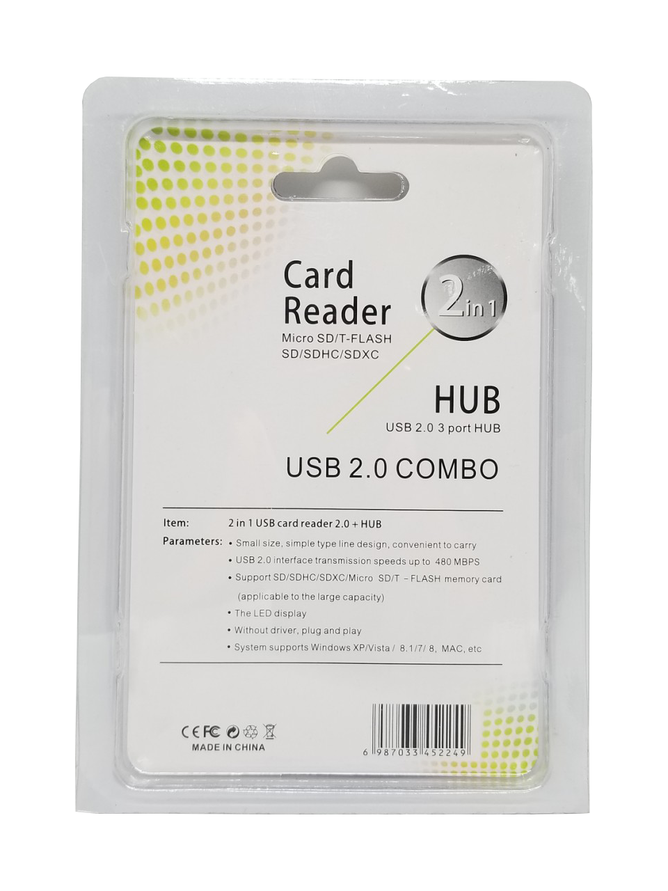USB C 3+2 Hub Card Reader