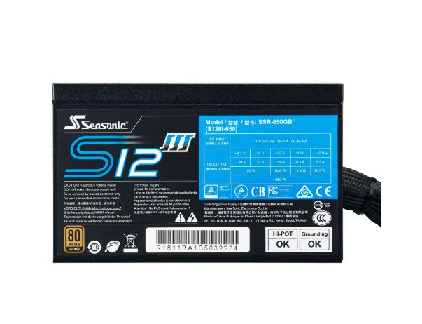 Seasonic S12III 550 BRONZE 550watts 80+ Power Supply SSR-550GB3