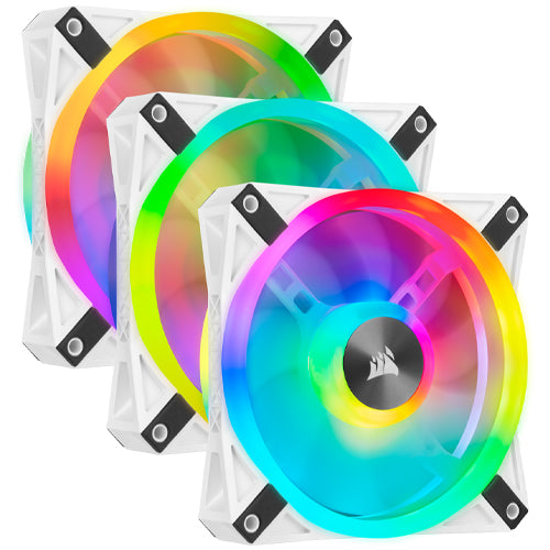 Corsair iCUE QL120 RGB 120mm PWM 3-Pack White CO-9050104-WW