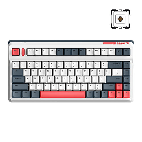 iQUNIX L80 Formula Wireless RGB Hot-Swappable Mechanical Keyboard - Cherry MX Switch ( Brown | Red )