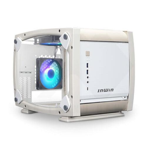 InWin Explorer Bone White ITX Case with 3*120mm Luna