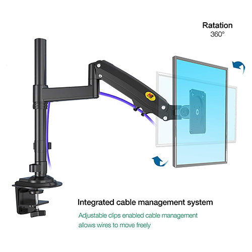 North Bayou H100 Single Deskmount 22-35" (75x100) 2-12kg