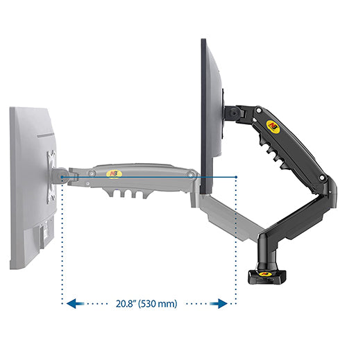 North Bayou F80 Single Deskmount 17-30" (75x100) 2-9kg