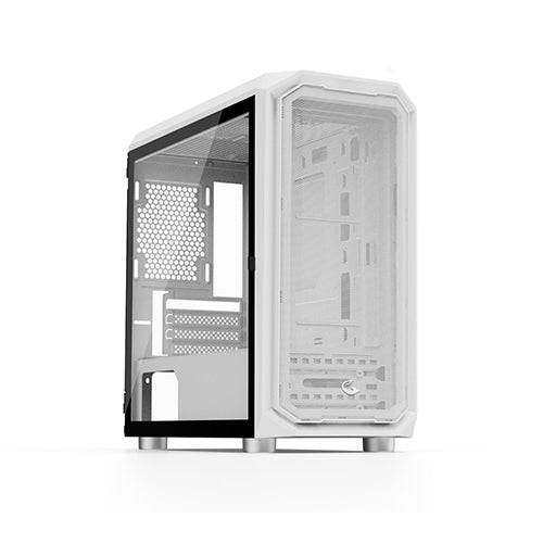 Sting Pro N24 White TG mATX MidTower Gaming Case (with 1*120mm Rainbow Fan)