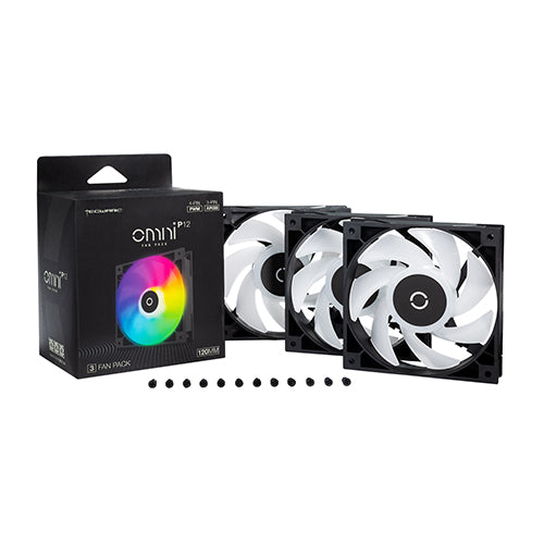 Tecware Omni P12 ARGB 3-Pack Black CPU Fan