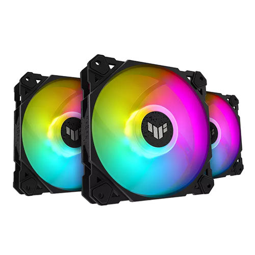 Asus TUF TF120 RGB Black 120mm 3Pack 76 CFM 1900rpm aux fan TF120A1R
