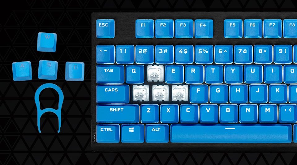 Corsair PBT DOUBLE-SHOT PRO Keycap Mod Kit — Elgato Blue CH-9911030-NA