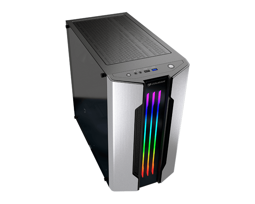Cougar Gemini M RGB Silver ATX TG Mini Tower Case (1x120mm)