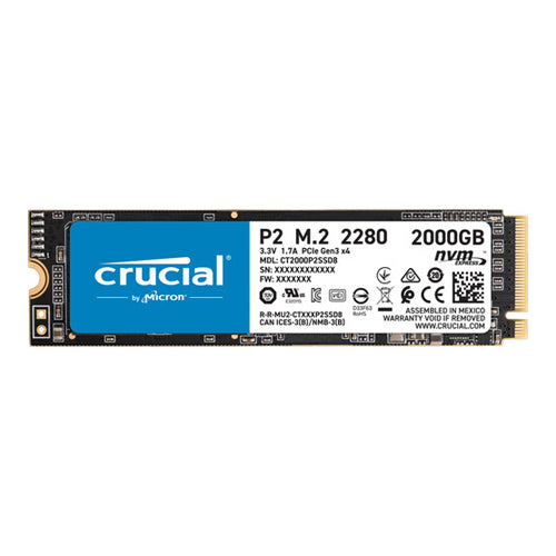 Crucial P2 NVMe PCIe M.2 2280SS SSD ( 250GB | 1TB 2TB ) – DynaQuest PC